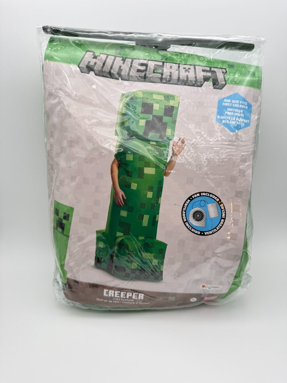 Inflatable Minecraft Creeper Child Halloween Costume One Size Fits Most Disguise